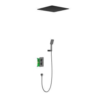 Душевой комплект Timo Petruma SX-5029/03SM черный С ВНУТРЕННЕЙ ЧАСТЬЮ