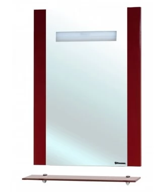 Зеркало Bellezza Берта 60 с полкой, красный