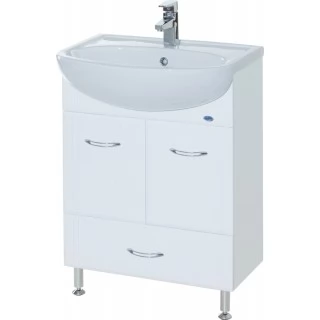 Тумба с раковиной Bellezza Уют 55 с нижним ящиком, белый