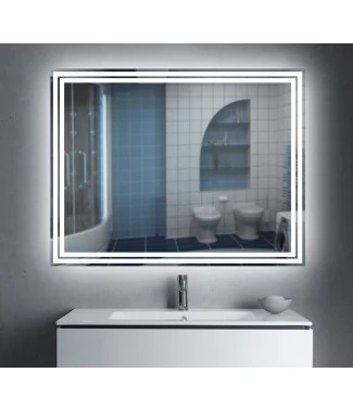Зеркало Simple Camelia 800x800 (SuperLED, сенсор на взмах руки, линза, подогрев)