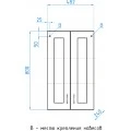 Шкаф Style Line Эко Стандарт 48 с зеркальными вставками, белый. Фото 1