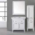 Зеркало ASB-Woodline Гранда 60 белый/патина серебро. Фото 2