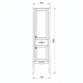 Шкаф-пенал ASB-Woodline Модерн 40 антикварный орех. Фото 5