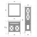 Тумба с раковиной ASB-Woodline Монте 80 бежевая. Фото 1