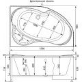 Акриловая ванна Francesca Avanti GALA 160x100 R с экраном и каркасом. Фото 9