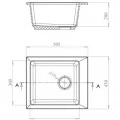 Мойка кухонная GranFest Practic GF-P505 серый. Фото 2