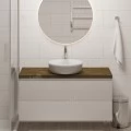 Столешница в ванную из лиственницы 110 (темный) - распродажа. Фото 1