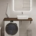 Столешница в ванную из дуба 120 (темный). Фото 1