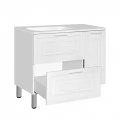 Тумба с раковиной Style Line Альба 90 L Люкс PLUS, белая. Фото 12