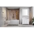 Зеркало ASB-Mebel Орхидея 80 белое, северное дерево, с подсветкой. Фото 2