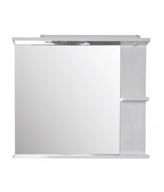Зеркало ASB-Mebel Орхидея 80 белое, северное дерево, с подсветкой