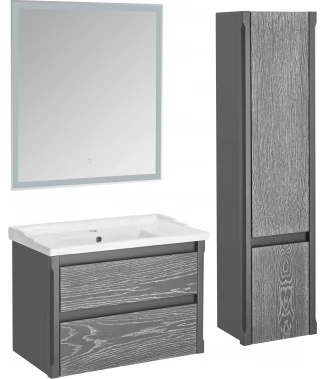 Комплект мебели ASB-Woodline Лорена 80 grigio, подвесная