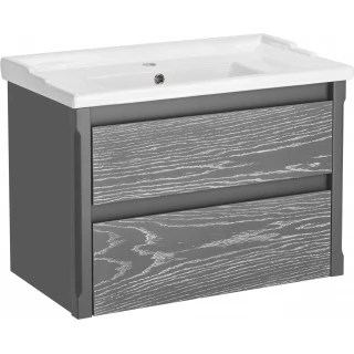 Тумба с раковиной ASB-Woodline Лорена 80 grigio, подвесная