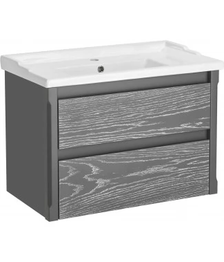 Тумба с раковиной ASB-Woodline Лорена 80 grigio, подвесная