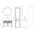 Пенал ASB-Woodline Риола 40 напольный, капучино. Фото 3