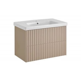 Тумба с раковиной ASB-Woodline Риола 80 капучино