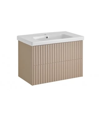 Тумба с раковиной ASB-Woodline Риола 80 капучино