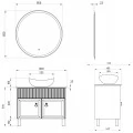Тумба с раковиной ASB-Woodline Риола 100 капучино. Фото 6