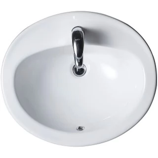 Раковина beWash Balaton 90561101 56 см для смесителя на 1 отверстие овальная