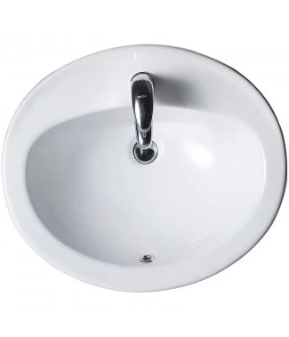 Раковина beWash Balaton 90561101 56 см для смесителя на 1 отверстие овальная