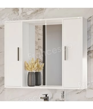 Шкаф-зеркало Francesca Eco 90 белый (витринный образец)