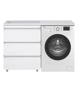 Тумба с раковиной Misty Чегет 130 L, под стиральную машину