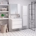 Тумба с раковиной Runo Манхэттен 75, подвесная, белая. Фото 3