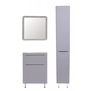 Комплект мебели Style Line Бергамо мини 60 напольная Люкс Plus серый антискрейч