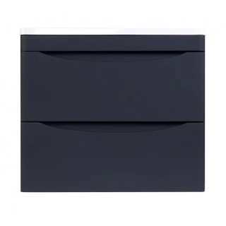 Тумба с раковиной Style Line Бергамо мини 60 подвесная Люкс Plus черный антискрейч