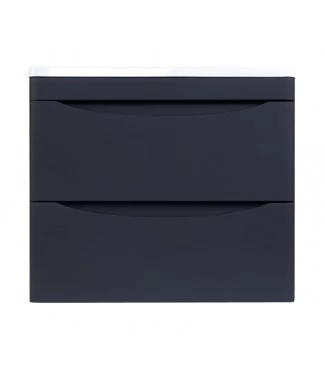 Тумба с раковиной Style Line Бергамо мини 60 подвесная Люкс Plus черный антискрейч