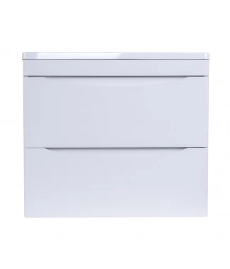 Тумба с раковиной Style Line Бергамо мини 60 подвесная Люкс Plus белый антискрейч