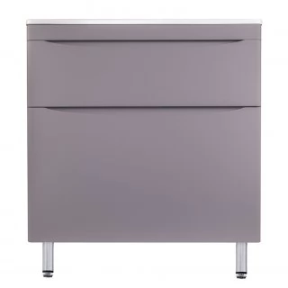 Тумба с раковиной Style Line Бергамо мини 80 напольная Люкс Plus серый антискрейч