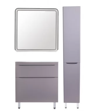 Комплект мебели Style Line Бергамо мини 80 напольная Люкс Plus серый антискрейч
