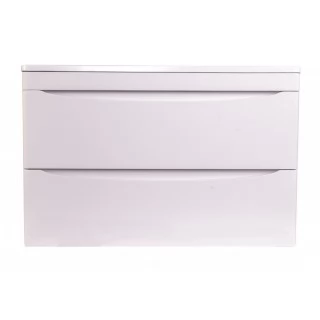 Тумба с раковиной Style Line Бергамо мини 80 подвесная Люкс Plus белый антискрейч