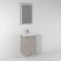 Тумба с раковиной Vod-ok Смайл 50 белый камень. Фото 1