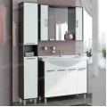 Шкаф-зеркало Francesca Eco 100 белый-венге. Фото 2