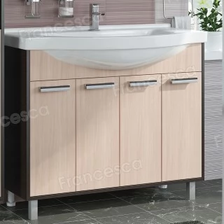 Тумба с раковиной Francesca Eco 100 дуб-венге (витринный образец)
