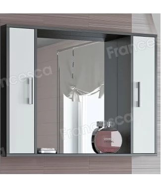 Шкаф-зеркало Francesca Eco 100 белый-венге