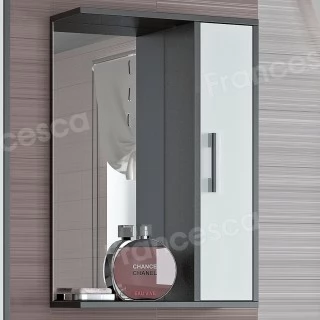 Шкаф-зеркало Francesca Eco 50 белый-венге