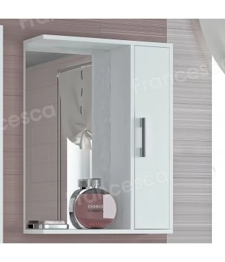 Шкаф-зеркало Francesca Eco 55 белый