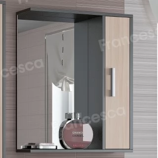 Шкаф-зеркало Francesca Eco 60 дуб-венге