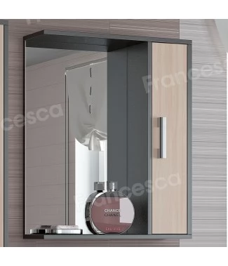 Шкаф-зеркало Francesca Eco 60 дуб-венге