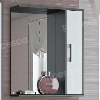 Шкаф-зеркало Francesca Eco 60 белый-венге (витринный образец)