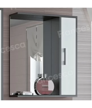 Шкаф-зеркало Francesca Eco 60 белый-венге (витринный образец)