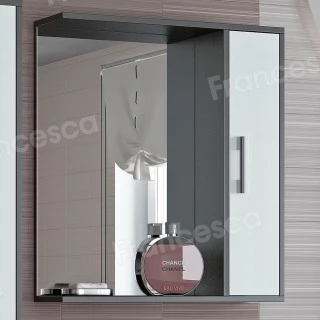 Шкаф-зеркало Francesca Eco 65 белый-венге
