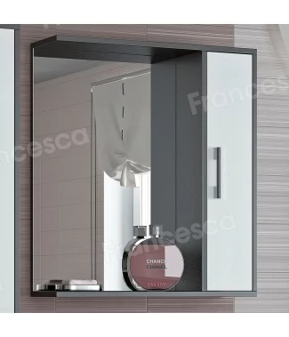 Шкаф-зеркало Francesca Eco 65 белый-венге
