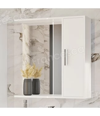 Шкаф-зеркало Francesca Eco 70 белый