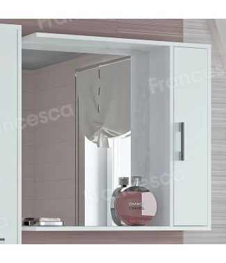 Шкаф-зеркало Francesca Eco 75 белый