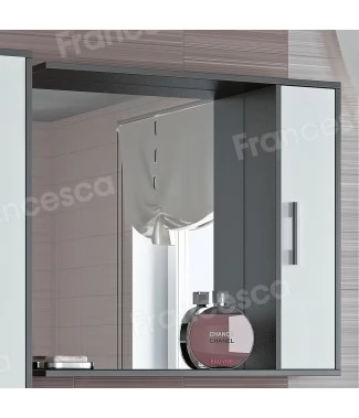 Шкаф-зеркало Francesca Eco 80 белый-венге