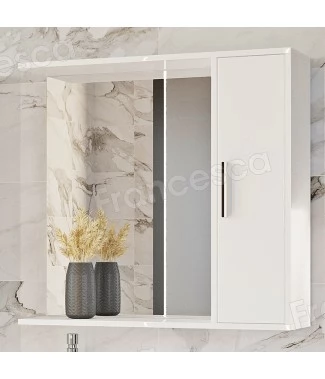 Шкаф-зеркало Francesca Eco 80 белый